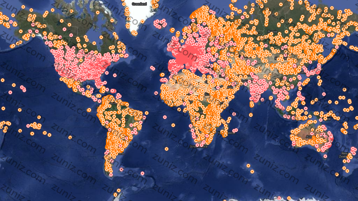 All locations on Zuniz map