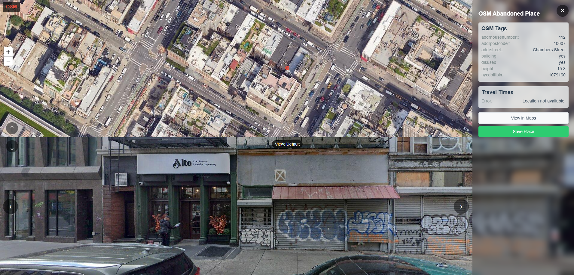 Location popup
