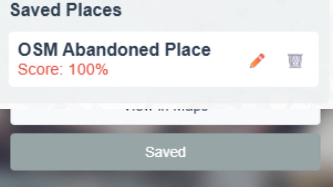 Saved places